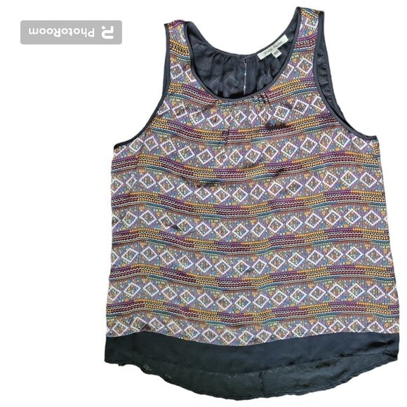 Black Rainn Rainbow Print Tank Top - L - Picture 2 of 10